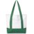 Reginary 1 Piece Canvas Tote Bag with Outer Pocket 18 Inch Reusable Shopping Grocery Blank Tote Bag for Women Mother DIY (Green)