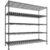 REIBII 45.8″ W Storage Shelves, Heavy Duty 5-Tier Wire Shelving, Adjustable Metal Shelf for Pantry Kitchen Commercial, Tool-Free Assembly, 17.2″ D x 45.8″ W x 71″ H, Black