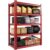 REIBII Garage Shelving 72″ H Storage Shelves Sturdy Metal Shelves 5 Tier Heavy Duty Metal Shelving for Kitchen Closet Basement Warehouse 72″ H x 32″ W x 17.1″ D Red