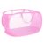 ReikiCraft Collapsible Laundry Mesh Basket,2 Pack Pink Horizontal