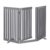 Relaxdays 3-Piece Foldable Grey MDF Safety Gate with Door, 92cm