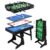 Relaxdays 4 in 1 Game Table Football Pool Air Hockey Black
