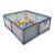 Relaxdays Baby Playpen 150 x 150 cm Playpen 50 Balls 2 Playpen Rings Safe Play Corner Oxford Fabric Grey