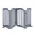 Relaxdays Barrier Gate H x W: 70 x 205.5 cm, Foldable, with Feet, Freestanding Dog Safety Gate, Stair Gate, Grey