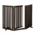 Relaxdays Brown Wooden 3-Panel Safety Gate with Door