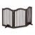Relaxdays Freestanding Folding Barrier with Feet H x W x D 70 x 154 x 30 cm Protective Gate Dogs Door Gate Brown