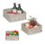 Relaxdays, Set of 3, 3, Woven, Plastic, Metal Frame, Bathroom Baskets, Storage Box, Grey, Various sizes