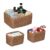 Relaxdays Woven, Set of 3, 2 Sizes, Storage Box, Cupboard & Shelf, Paper Rope, Decorative Baskets, Brown, 14 x 28 x 22 cm