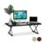 Relaxdays XXL Sit-Standing Desk, Electrically Height-Adjustable, Ergonomic Desk Attachment, 120 x 60 cm, Black