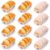 Relaxgiant 12 Pcs Artificial Cake Set PU Realistic Food Simulation Cupcake Model Fake Bread Dessert Display Prop for Home Kitchen Bakery Party Decoration, 4.13 x 2.09 x 2.09 Inches, 3 Styles