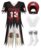 ReliBeauty Zombie Football Player Costume for Kids, Halloween Uniform Set, Red, 150
