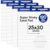 ReliThick 4 Pads Sticky Easel Pad, 25 in x 30 in, White, Lined, 30 Sheets/pad, Anchor Chart Paper for Teachers, Lines Flip Chart with Sticky