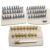 Relyef Courier Alphabet Clay Stamps Set – Uppercase, Lowercase & Number Letter Stamps for Pottery, Ceramics & Polymer Clay, [0.4 inch], Wooden Handle