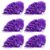 Rengue 6 Pcs Cheerleading Pom Poms Elastic PET Cheer Poms 24cm Handle 7 Color Squad Supplies for Youth Squads Kids Adults Sports Dance Party Game Day (Purple)