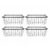 Rengue Foldable Freezer Storage Bins, Carbon Steel Wire Freezer Organizer Baskets 4 Pack with Handles, Open Airflow Design, Flat Folding Storage for Chest Upright Pantry