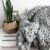 Rengue Pure Wool Small Blanket 50x50cm, Lightweight Handmade Knit Throw for Airplane Car Travel, Armchair Lap Cover for Elderly, Portable Winter Foot Warmer (Gray #89)