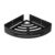 Renters & Homeowners: Stainless Steel Shower Corner Caddy, Punch-Free Wall Mount for Tiled Bathrooms, Black, 11.2 x 8.5 Inches