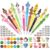 Resholder 12 Set Animals Beaded Pens Making Kit with 3D Silicone Focal Beads, Round Wood, Crystal Spacer, Black Ink DIY Ballpoint Beadable Pens Kit for Coworker Gift Office Desk Supplies