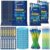 Resurhang 200 Pcs Assorted Items Bulk Plastic Goody Bags Bookmark Pencil Rubber Wristband Accessories for Office Classroom Party Events Favors(Believe)