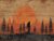 Retro Bigfoot Silhouette Vintage Wood Texture Sunset Pine Forest Wooden Jigsaw Puzzle 500 Pieces for Adults Orange Sun Trees Wilderness Landscape Family Fun Wall Art Gifts Men Women Nature Lovers