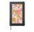 Retro Flowers Meadow Floral Groovy 70s Peach Orange Pink Hardcover Journal, Black