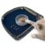 Retro Golden Flower Border Feeding Mat, Navy Blue Vintage Waterproof Foldable Pet Cat Dog Food Mat Placemats for Cats Dogs Water Bowl 17.7×11.8in