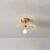 Retro Hanging Lamp, Creative Lotus Leaf Shape Pendant Light Brass Glass Holder Lights Fixture for Living Room, Bedroom, Dining, Kids,Natural Light-Pendant (White(White Light,Ceiling Lamp)