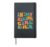 Retro Hiking Girl Groovy Mountain Hiker Hardcover Journal, Black