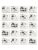 Retro Pencil Erasers, 20 Pack with Illustrated Sleeves, 1.5 x 1.1 in Soft Rectangular Erasers for School, Drawing and Office Supplies