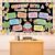 Retro Summer Beach Bulletin Board Set Groovy Hawaii Beach Classroom Decorations Cruisin’ Into A Healthy Summer Tropical Classroom Paper Cutouts for Back to School Chalkboard Wall Teacher Supplies