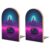 Retrowave Pictures Wood Bookend for Shelves 1 Pair