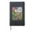 Retro Wildflowers Flowers Pattern Summer Spring Boho Vintage Hardcover Journal, Black