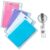 Reusable Silicone Badge Notepad, Vertical Erasable ID Card Holder with Write-On Surface, Cleanable with Alcohol, Compact Note Organizer for Nurses, Doctors, Office Staff (Pink,2pcs) (Purple + clip‑on)
