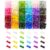 REVKI 6 * 12mm Glass Beads Bracelet Making Kit,600pcs 24 Colors Rice Shaped Natural Bamboo Crystal Beads for Jewelry Making,Teardrop Glass Beads for DIY Necklace Crafts