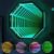 RGB 3D Wall Light, Mirror Tunnel Lamp with Remote Control, Multi-Color Night Light for Playroom Decor, Geometric Colour Changing LED Art, 70cm