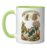 RHINOPHORE STUDY Nudibranch Sensory Anatomy Ceramic Mug, Light Green/White, 11oz