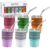 RHUTQP 3oz Hidden Message Mini Tumbler Shot Glasses with Lids and Straws, Stainless Steel Double Wall Vacuum Insulated Cups Set, Novelty Gag Gift for Adults, White Elephant, Travel Cocktail Party