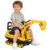 Ride-On Excavator for Kids, Foot-to-Floor Digger Toy, 18-48 Months
