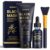 RIHAKO Blackhead Remover Mask Kit, Black Peel Off Face Mask with Tea Tree & Niacinamide Serum, Charcoal Face Mask for Deep Cleansing Pores, Dirt and Excess Oil(100g+30ml)