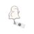 RIICFDD Halloween Badge Reel Cute Male Ghost Butt Badge Holder 1Pcs