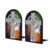 RIOKWLKX American Irish Cross St. Patrick’s Day Flag Bookends 6.7×4.2 in
