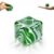 Ripple Ice Cube Squeeze Toys, Slow Rising Swirl Ice Squishy Toys with Flow Pattern, 3.5cm (1.38″) Soft Sensory Stress Relief Ball for Kids Ages 3+ & Adults(Green)
