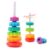 Riuja Baby Spinning Stacking Toys, 1-3 Rainbow Ring Stacker Montessori Toys for Babies, Sensory Toys for Toddlers, Christmas and Birthday Gifts Suitable for Boys and Girls (14 inches)