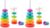 Riuja Baby Spinning Stacking Toys, 1-3 Rainbow Ring Stacker Montessori Toys for Babies, Sensory Toys for Toddlers, Christmas and Birthday Gifts Suitable for Boys and Girls (14 inches) (Pack of 2)