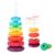 Riuja Baby Spinning Stacking Toys, 1-3 Rainbow Ring Stacker Montessori Toys for Babies, Sensory Toys for Toddlers, Christmas and Birthday Gifts Suitable for Boys and Girls (16 inches)