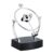 RIZGHWOY Revolving Gadget Perpetual Motion Desk Decor Physics Science Toy with Battery Powered Antique Semi Globe Frame for Home Office Education Gift