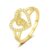 RLMOON Gold Initial Ring for Women Non Tarnish Vintage Initial Heart Ring (Gold T, 9)