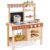 ROBOTIME Kids Mud Kitchen, Wooden Mud Kitchen for Kids Outdoor with Real Water Play Sink, BBQ Grill, Coffee Maker & Planting Station, Large Storage Outdoor Play Kitchen, Kitchen Toys for Ages 3+