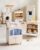 ROBOTIME Kids Wooden Play Kitchen Set, 5-Piece Pretend Play Kitchen Bundle with Toy Fridge, Oven, Dishwasher, Washing Machine & Sink, Interactive Kitchen Toys with Accessories for Boys & Girls Ages 3+