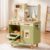 ROBOTIME Wooden Play Kitchen Set for Kids, Pretend Toddler Kitchen with Microwave, Sink, Stove & Ice Maker, Kids Kitchen Playset Gift for Boys and Girls Ages 3+ (Green)